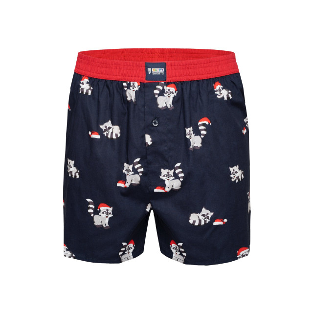 Happy Shorts Wijde kerst boxershort heren xmas wasbeer HS-353 large