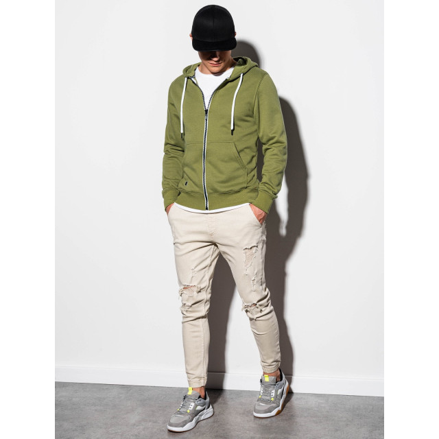Ombre heren vest groen olive basic b977 9398-B977 large