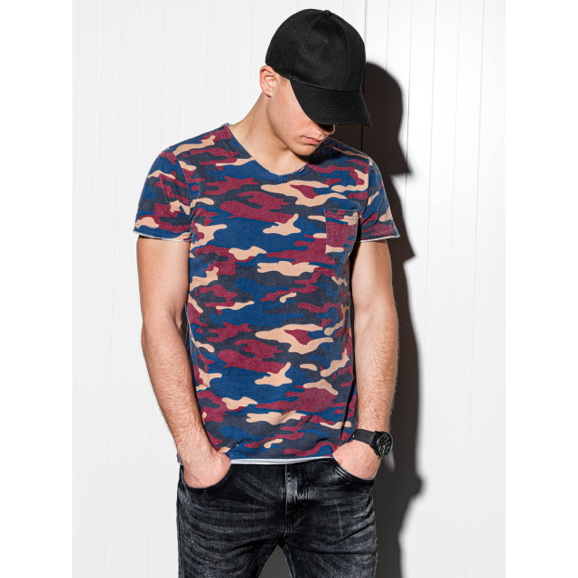 Ombre heren t-shirt print blauw 9280-S1050 large