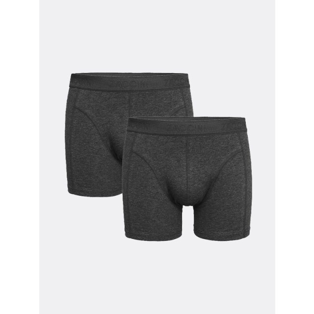 Zaccini heren boxershort grijs melange 2-pak 30186-m01-102-20 large