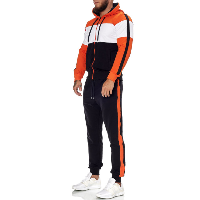 One Redox Heren joggingpak oranje wit huispak 1082 30143-1082 large