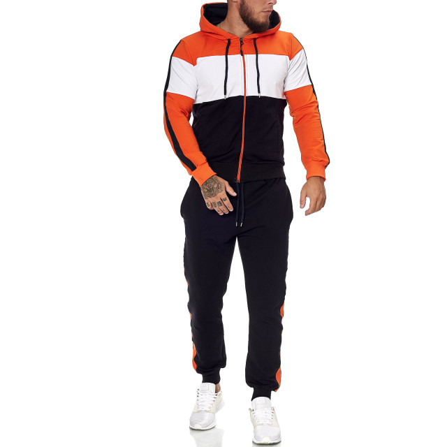 One Redox Heren joggingpak oranje wit huispak 1082 30143-1082 large