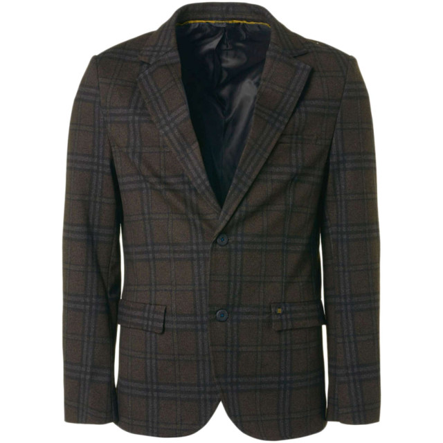 No Excess Blazer jersey stretch check coffee 21910906-196 large