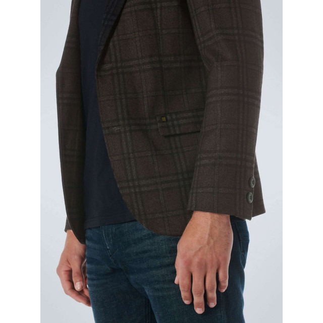 No Excess Blazer jersey stretch check coffee 21910906-196 large
