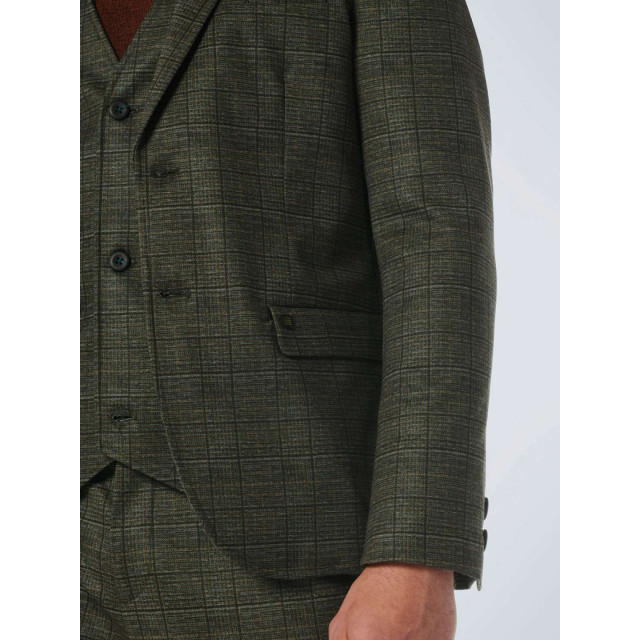 No Excess Blazer jersey stretch check taupe 21910805-044 large