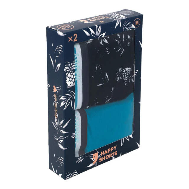 Happy Shorts 2-pack boxershorts met print heren hawaii HS-J large