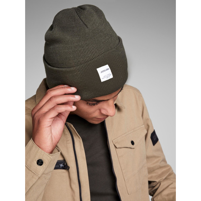 Jack & Jones Heren muts jaclong knit beanie 12150627 large Jack & Jones Heren muts jaclong knit beanie 12150627 large
