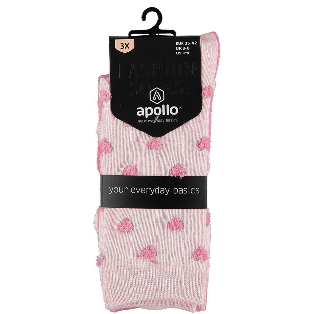 Apollo Fashion sokken dames hartjes stip ster print 130014274 large