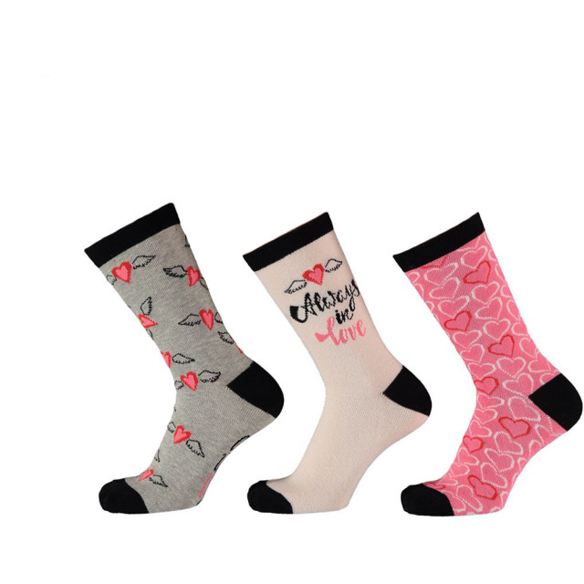 Apollo Dames sokken hartjes valentijn giftbox cadeau 130301001A large