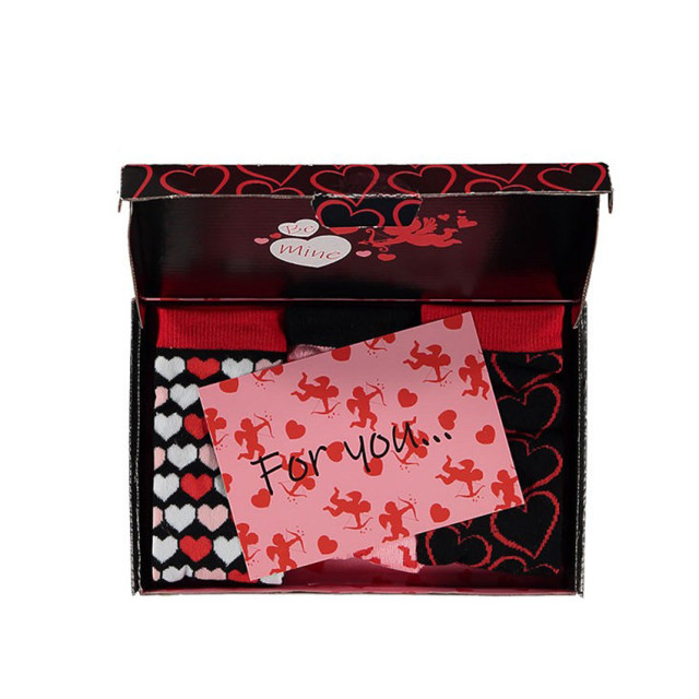 Apollo Dames sokken hartjes valentijn giftbox cadeau 130301001A large Apollo Dames sokken hartjes valentijn giftbox cadeau 130301001A large