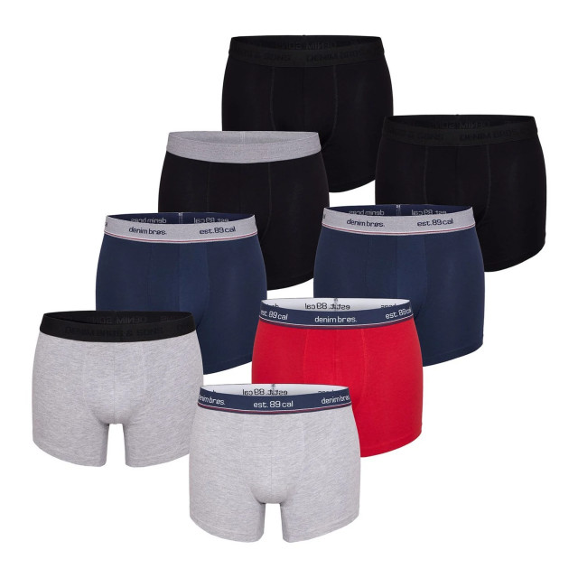 MG-1 Denim brøs. boxershorts heren 8-pack multi effen kleuren #13 MG-NOS-8PACK-13 large