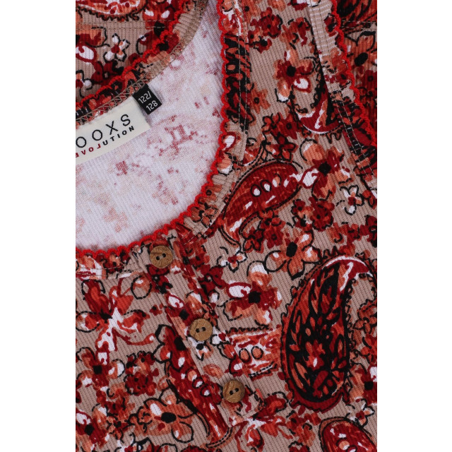 Looxs Revolution Rib jersey top bloemen voor meisjes in de kleur 2312-7454-991 large