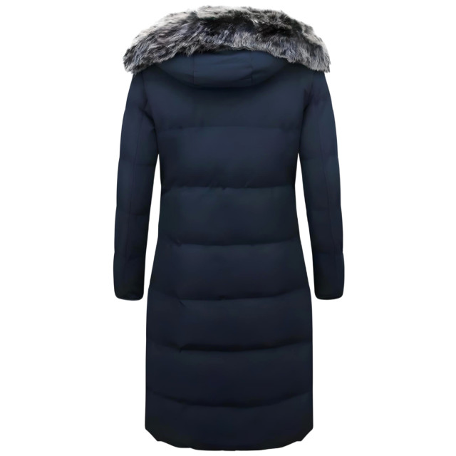 Matogla Puffer jas lang met capuchon 8606B large Matogla Puffer jas lang met capuchon 8606B large