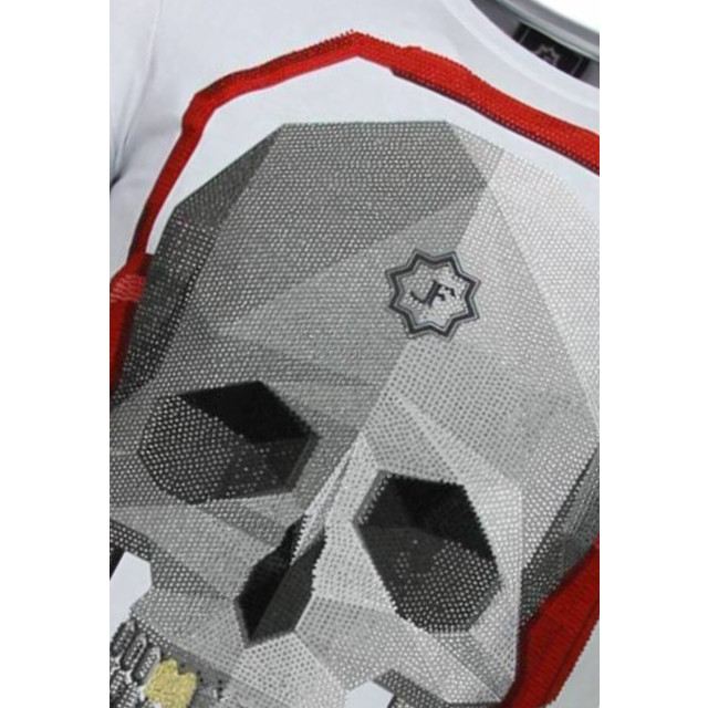 Local Fanatic Skull bring the beat rhinestone t-shirt 5779W large