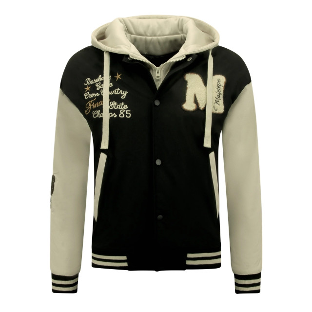 Enos Baseball jacket classic oversized met capuchon 8632 MF-8632 large Enos Baseball jacket classic oversized met capuchon 8632 MF-8632 large
