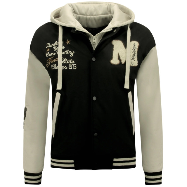 Enos Baseball jacket classic oversized met capuchon 8632 MF-8632 large Enos Baseball jacket classic oversized met capuchon 8632 MF-8632 large
