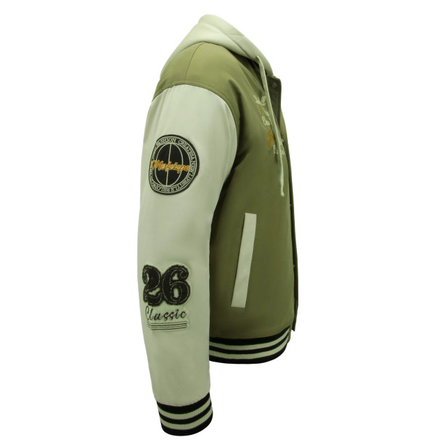 Enos Oversized baseball jas classic met capuchon 8632 MF-8632 large Enos Oversized baseball jas classic met capuchon 8632 MF-8632 large