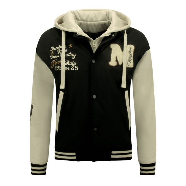 Enos Baseball jacket classic oversized met capuchon 8632 MF-8632 large Enos Baseball jacket classic oversized met capuchon 8632 MF-8632 large