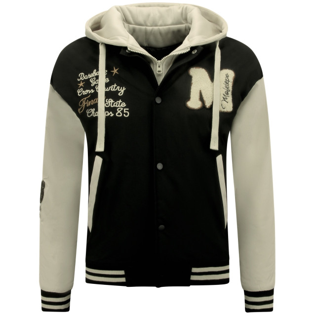 Enos Baseball jacket classic oversized met capuchon 8632 MF-8632 large Enos Baseball jacket classic oversized met capuchon 8632 MF-8632 large
