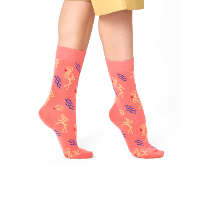 Happy Socks Flamingo printjes unisex FAM01-2700 Flamingo large
