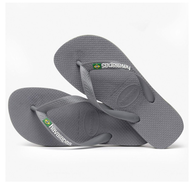 Havaianas Brasil logo teenslippers unisex 4110850 5002 steel g large