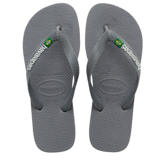 Havaianas Brasil logo teenslippers unisex 4110850 5002 steel g large