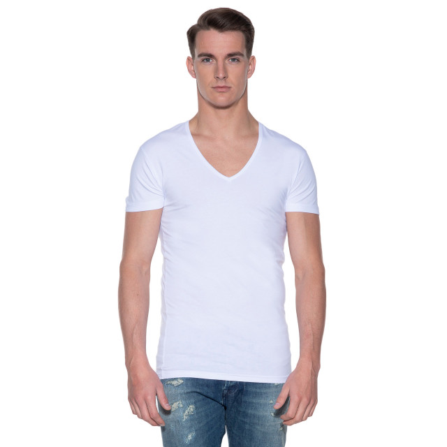 Slater Stretch t-shirt diepe v-hals 2-pack 038187-01-L large