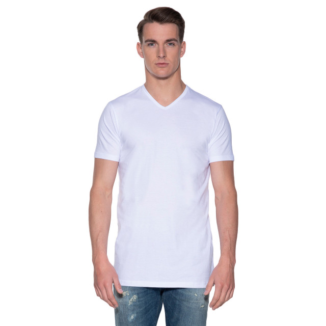 Slater Regular fit extra long t-shirt v-hals 038191-01-L large