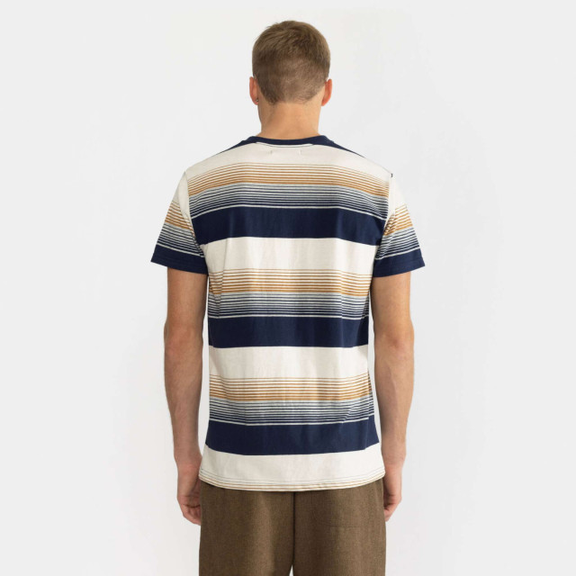 Revolution T-shirt navy striped 1335-navy large
