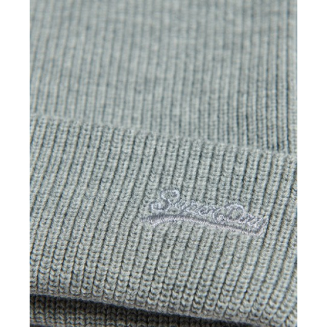 Superdry M9011225a logo beanie kvx light grey KVX Light Grey/M9011225A Logo Beanie large
