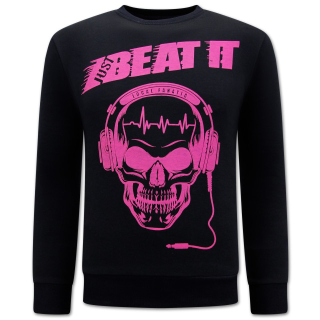 Local Fanatic Just beat it print sweater LF-2505 large