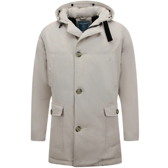 Enos Gewatteerde parka met capuchon beige 7101 large