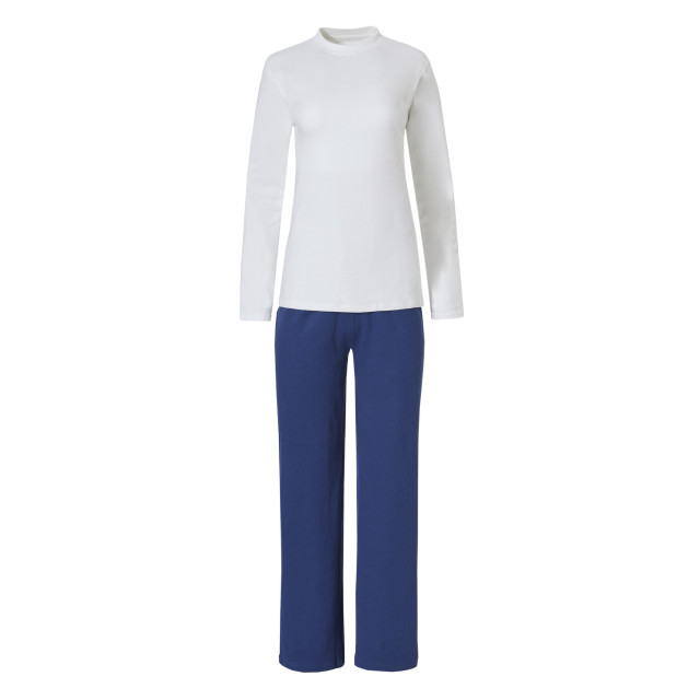 By Louise Dames pyjama set interlock lange mouw + broek / blauw BL-986+988-C large