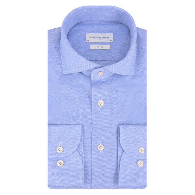 Profuomo Knitted mercerised overhemd met lange mouwen 075257-001-38 large