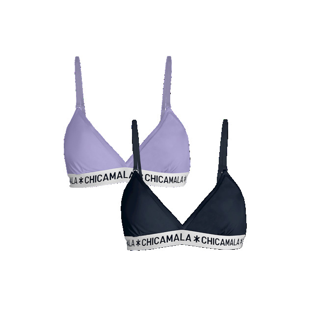 Muchachomalo Dames 2-pack triangle top effen U-SOLID1217-04nl_nl large