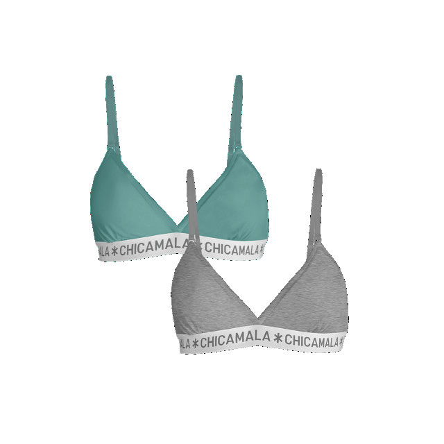 Muchachomalo Dames 2-pack triangle top effen U-SOLID1217-05nl_nl large