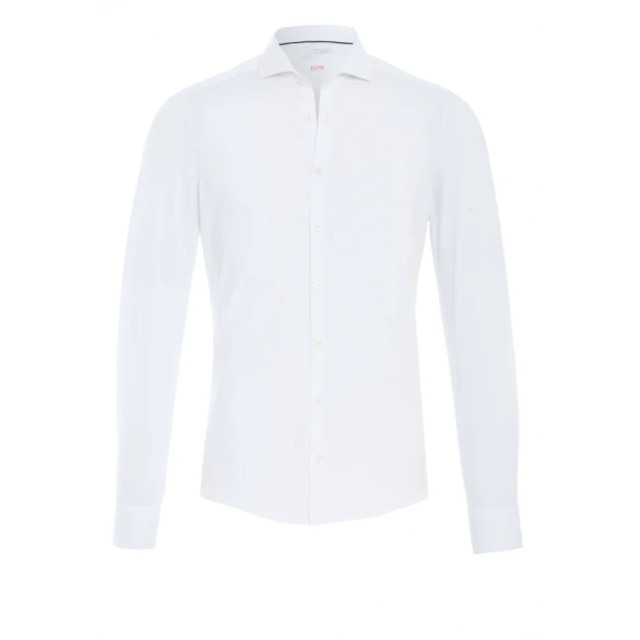 Pure 4030-21750 900 white uni stretch overhemd lange mou 900 White Uni/4030-21750 large