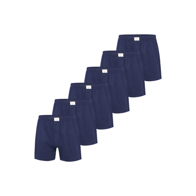 Phil & Co Wijde boxershorts jersey stretch effen navy 6-pack PH-J6 -2 large