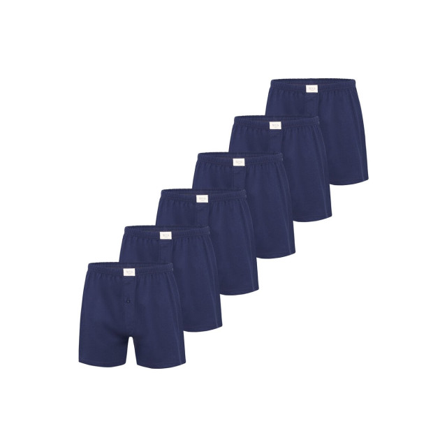 Phil & Co Wijde boxershorts jersey stretch effen navy 6-pack PH-J6 -2 large