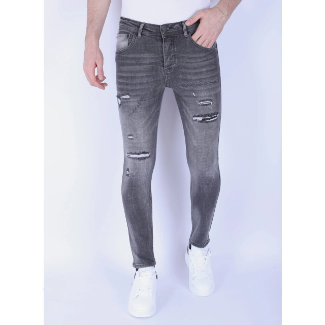 Local Fanatic Stonewashed slimfit jeans met stretch LF-DNM-1093 large