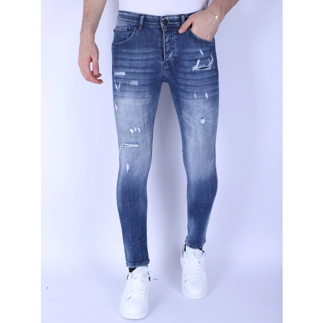 Local Fanatic Denim jeans slim fit met gebleekte wassing 1094 LF-DNM-1094 large