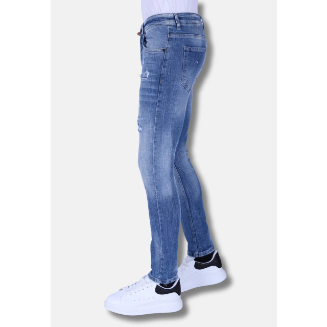 Local Fanatic Stonewashed slim fit jeans met stretch 1098 LF-DNM-1098 large