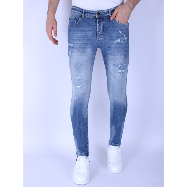 Local Fanatic Stonewashed slim fit jeans met stretch 1098 LF-DNM-1098 large