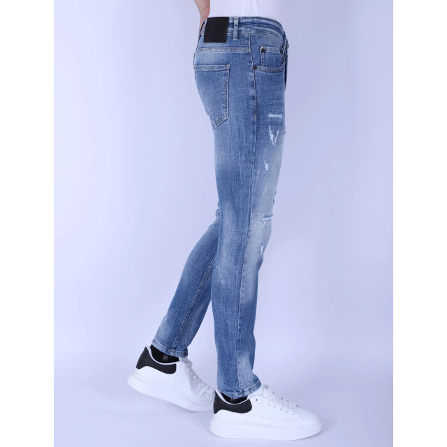 Local Fanatic Stonewashed slim fit jeans met stretch 1098 LF-DNM-1098 large