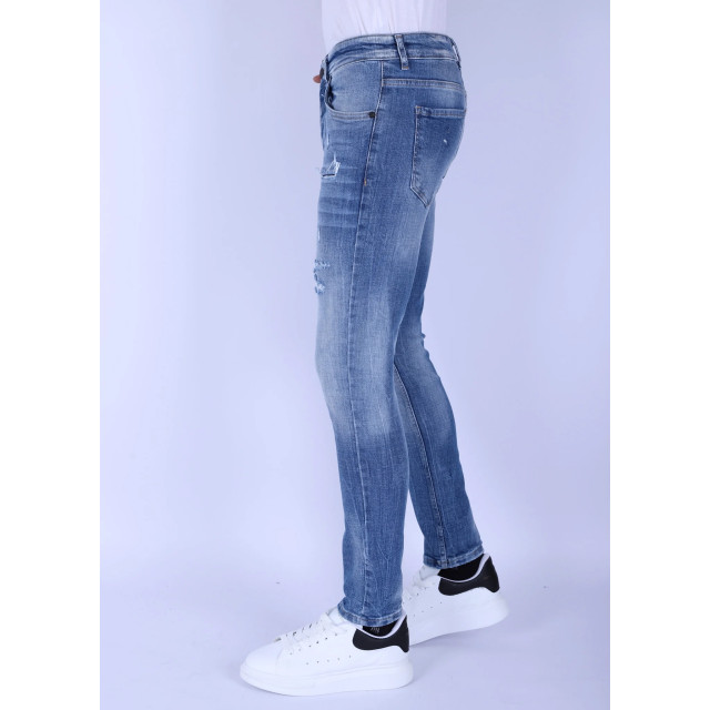 Local Fanatic Stonewashed slim fit jeans met stretch 1098 LF-DNM-1098 large