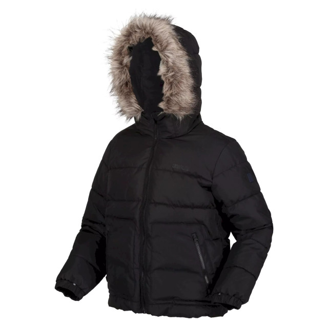 Regatta Parka met imitatiebont voor kinderen UTRG8399_black large