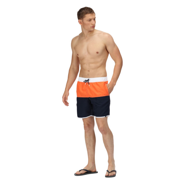 Regatta Heren benicio zwemshorts UTRG7217_navymagmaorange large