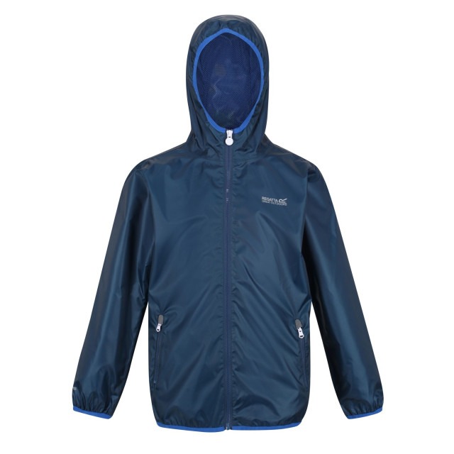 Regatta Groot buitenshuis kinderen/kinderen lever ii packaway rain jacket UTRG1885_moonlightdenim large