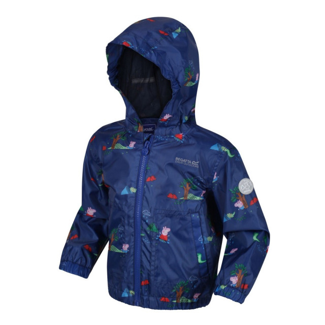 Regatta Muddy puddle peppa pig waterdichte jas voor kinderen/kinderen UTRG6264_royalblue large