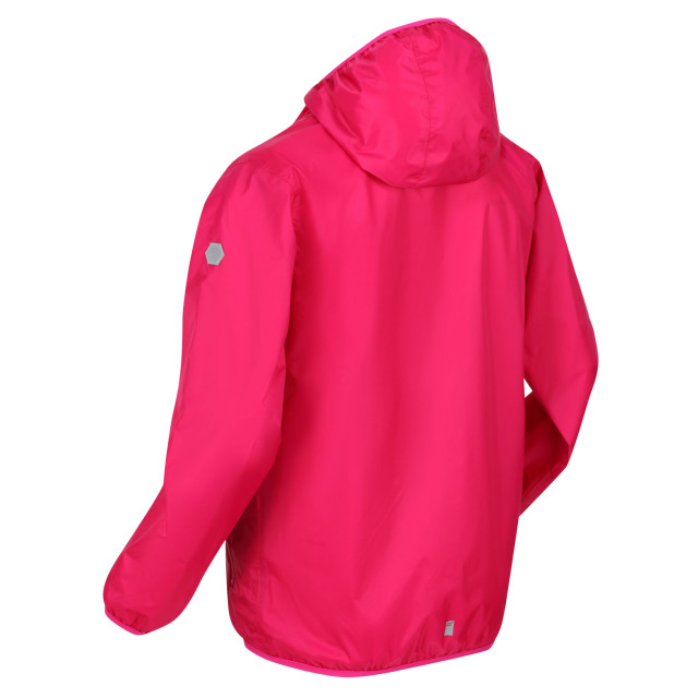 Regatta Groot buitenshuis kinderen/kinderen lever ii packaway rain jacket UTRG1885_pinkfusion large